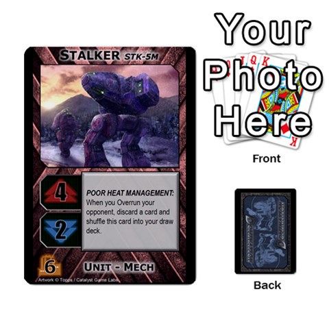 Battletech: Domination V3 Supply Cards (2 Of 2) By Scott Heise Front - Diamond8
