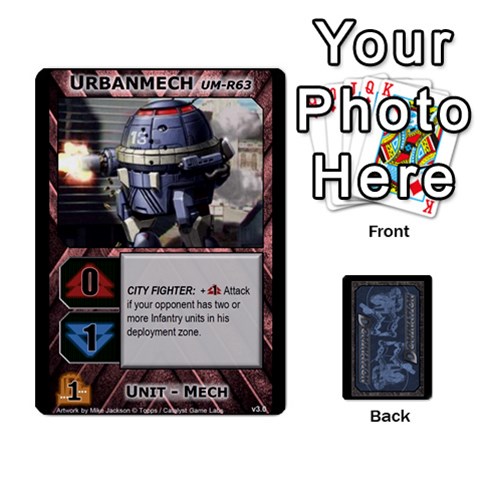 Ace Battletech: Domination V3 Supply Cards (2 Of 2) By Scott Heise Front - DiamondA