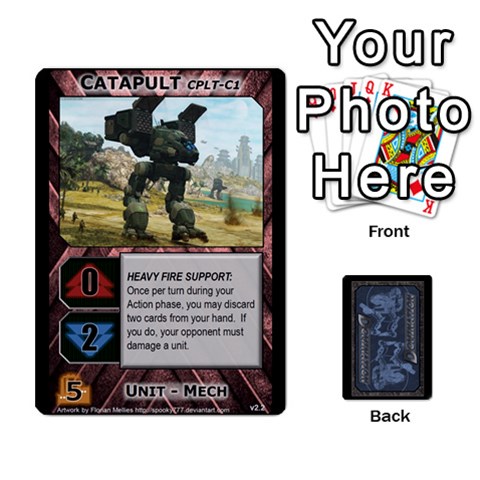 Battletech: Domination V3 Supply Cards (2 Of 2) By Scott Heise Front - Spade6