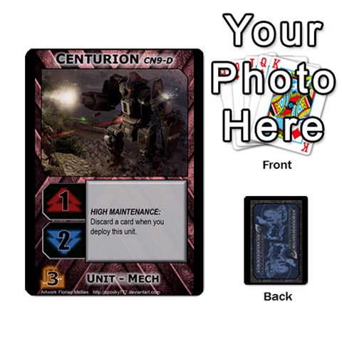 Battletech: Domination V3 Supply Cards (2 Of 2) By Scott Heise Front - Spade8