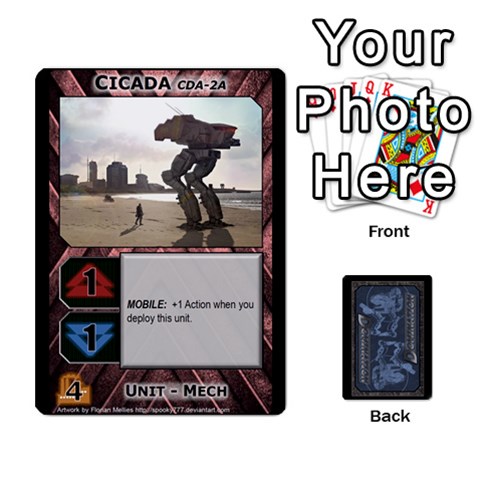 Battletech: Domination V3 Supply Cards (2 Of 2) By Scott Heise Front - Spade10