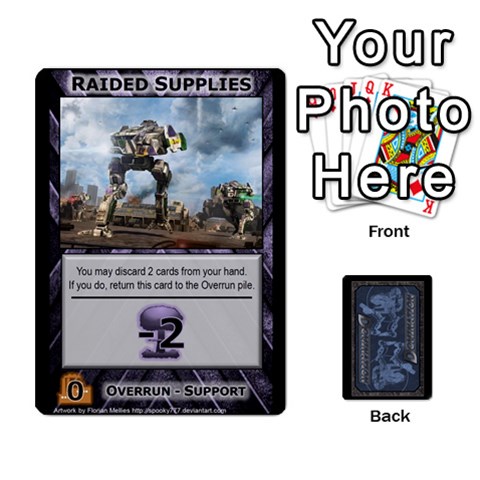 Queen Battletech: Domination V3 Supply Cards (1 Of 2) By Scott Heise Front - SpadeQ
