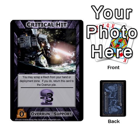 Ace Battletech: Domination V3 Supply Cards (1 Of 2) By Scott Heise Front - SpadeA