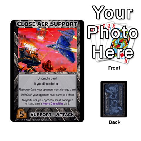 King Battletech: Domination V3 Supply Cards (1 Of 2) By Scott Heise Front - HeartK