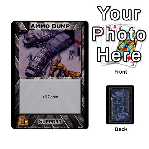 Battletech: Domination V3 Supply Cards (1 Of 2) By Scott Heise Front - Diamond6