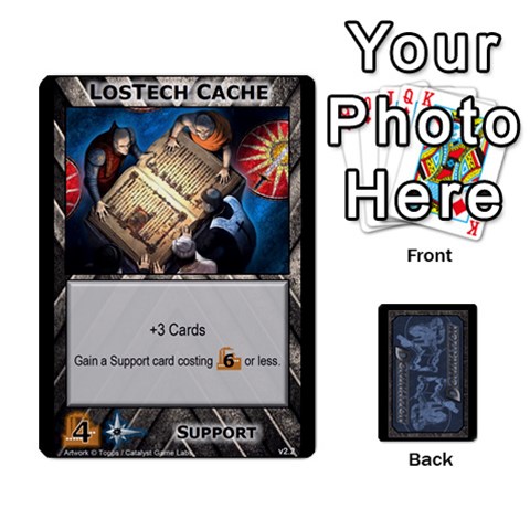 Ace Battletech: Domination V3 Supply Cards (1 Of 2) By Scott Heise Front - DiamondA