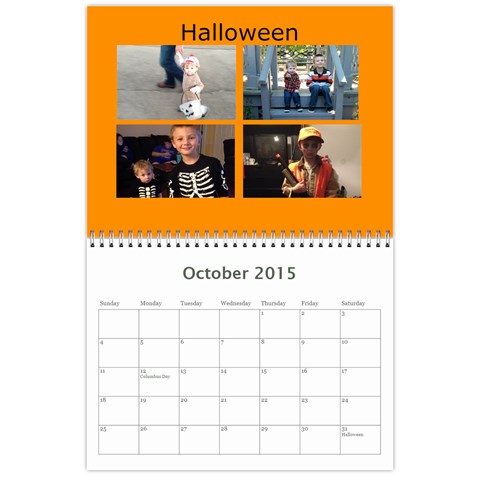 Calendar 2015 By Bekah Donohue Oct 2015