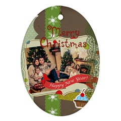 xmas - Oval Ornament (Two Sides)
