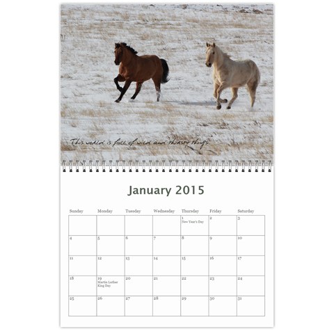 2015 Calendar By Megan Pennington Jan 2015