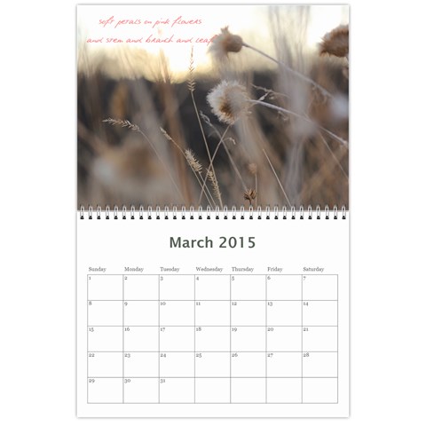 2015 Calendar By Megan Pennington Mar 2015