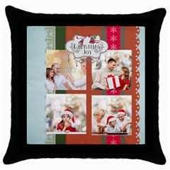 xmas - Throw Pillow Case (Black)