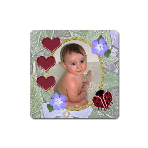 Ladybug Magnet Square By Chere s Creations Front
