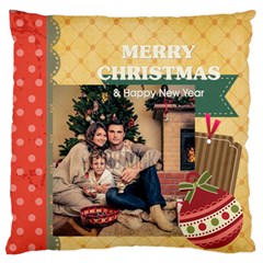 xmas - Large Premium Plush Fleece Cushion Case (Two Sides)