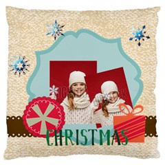 xmas - Large Premium Plush Fleece Cushion Case (Two Sides)