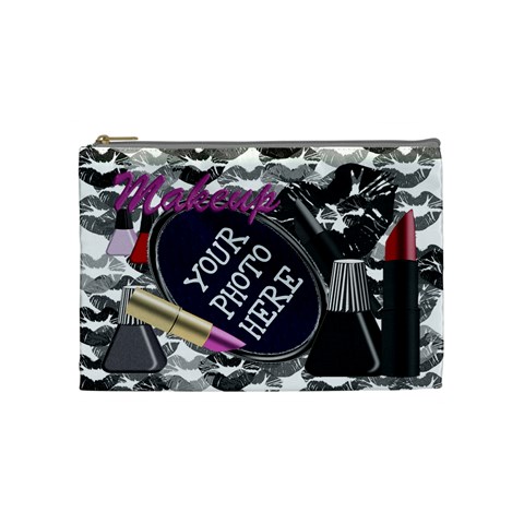 Makeup Black Cosmetic Bag M By Chere s Creations Front