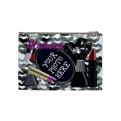 Makeup Black Cosmetic Bag M By Chere s Creations Back
