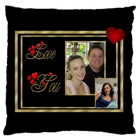 Love You Standard Flano Cushion Case By Deborah Front