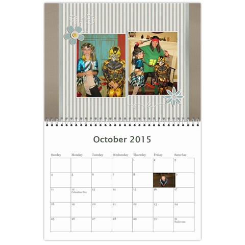 Calendar By Christina Cole Oct 2015