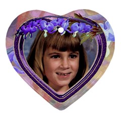 Purple Bleedingheart Ornament Heart - Ornament (Heart)