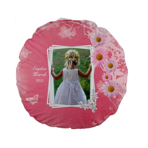 Little Princess Standard Flano Round Cushion By Deborah Back