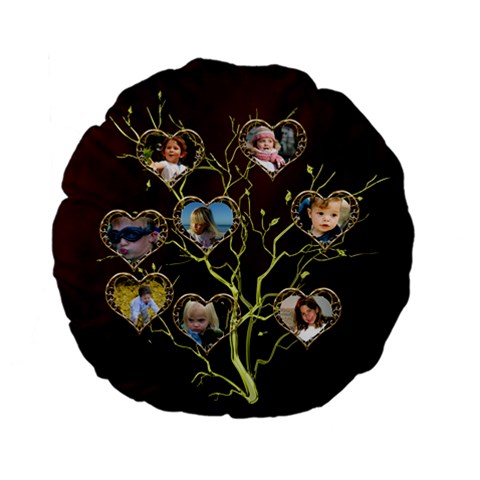 Family Tree Standard Flano Round Cushion By Deborah Front