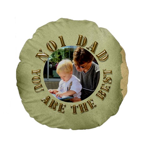 No 1 Dad Standard Flano Round Cushion By Deborah Front