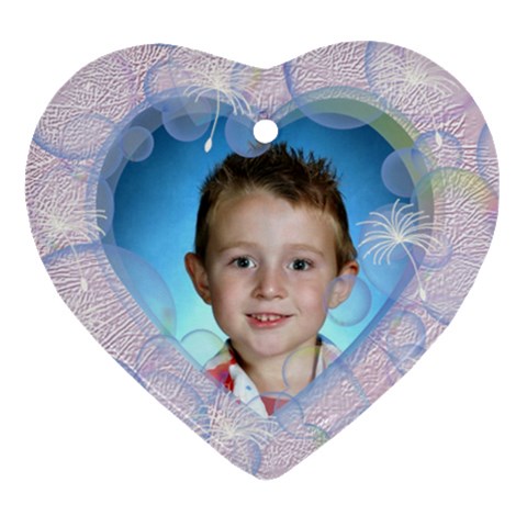 Bubble Heart Ornament Two Sides By Chere s Creations Front