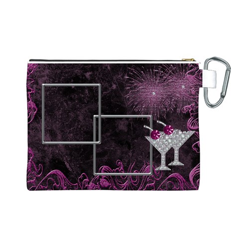 Party Time Canvas Cosmetic Bag (large) By Deborah Back