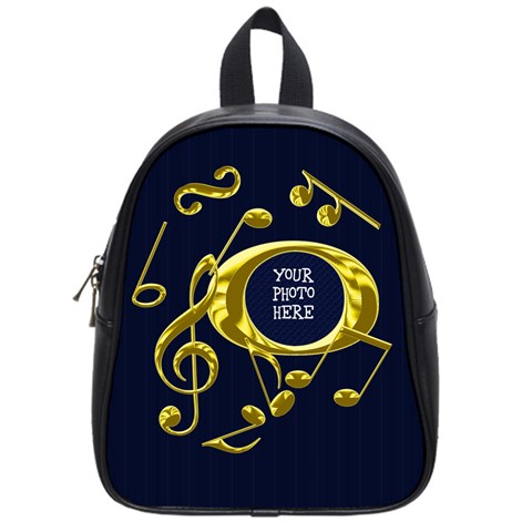 Golden Musical Note School Bag Small By Chere s Creations Front