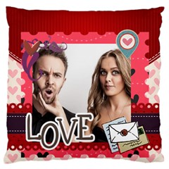 love - Large Premium Plush Fleece Cushion Case (Two Sides)