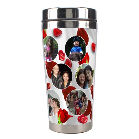Roses And Rose Petals Stainless Steel Travel Mug By Kim Blair Right