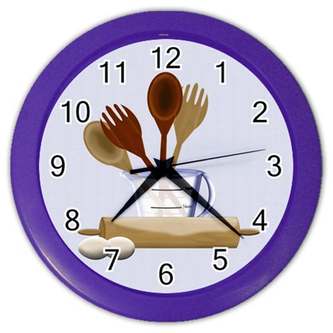 Kitchen Clock Blue By Chere s Creations Front