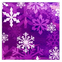 Purple  Snowflake Large Satin Scarf - Square Satin Scarf (36  x 36 )