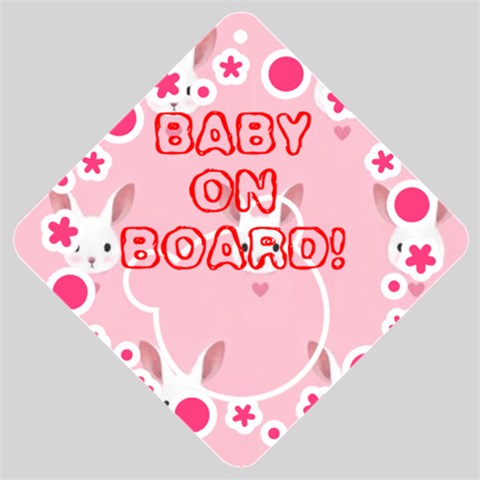 Bunny Baby On Board Car Sign By Su Front