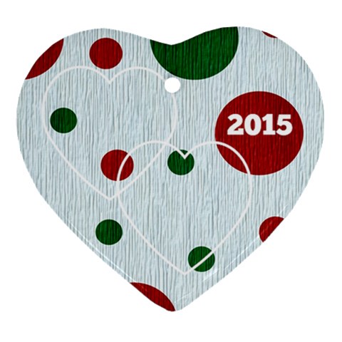 Heart Ornament 2015 By Angela Anos Front