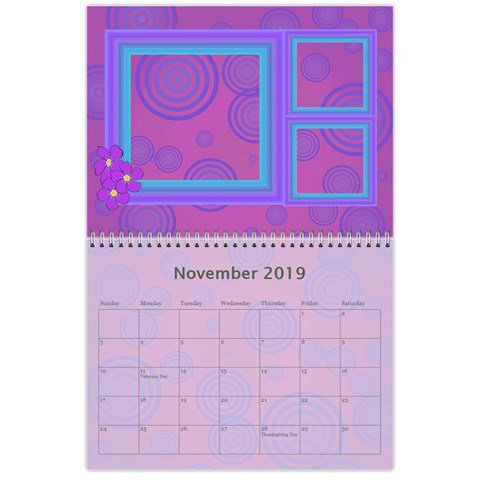 Colorful Calendar 2019 By Galya Nov 2019