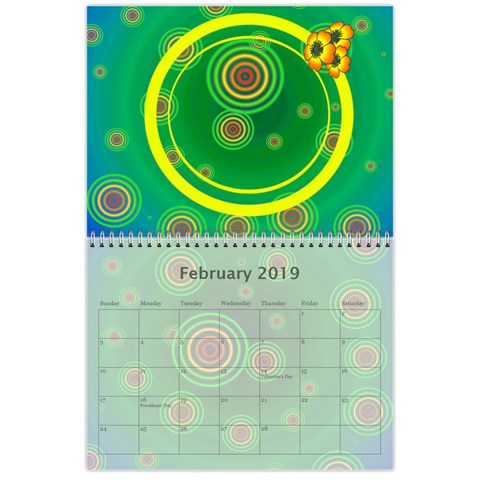 Colorful Calendar 2019 By Galya Feb 2019