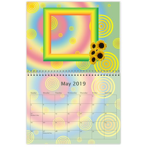 Colorful Calendar 2019 By Galya May 2019