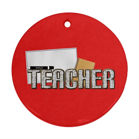 Teacher Ornament By Lisa Minor Back