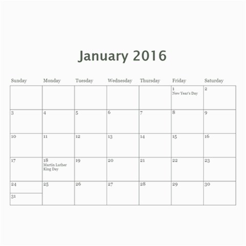 2016 Calendar By Christine Feb 2016