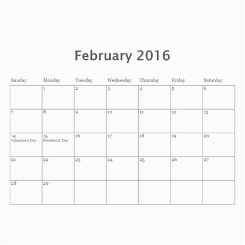 2016 Calendar By Christine Apr 2016