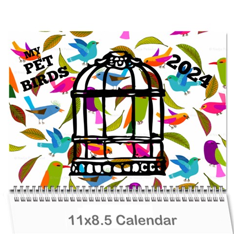 Pet Bird Calendar, 2024 By Joy Johns Cover