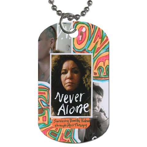 Two Sid Never Alone Dog Tag By Sally O keeffe Back