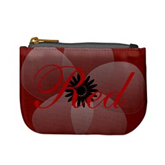 Cute Sheer Flower Red - Mini Coin Purse