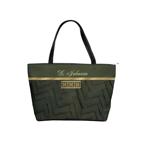 Basket Weave Classic Shoulder Handbag By Deborah Front