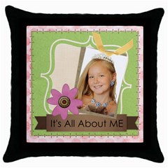 kids - Throw Pillow Case (Black)