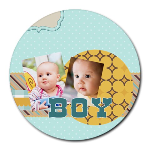 Baby By Baby 8 x8  Round Mousepad - 1