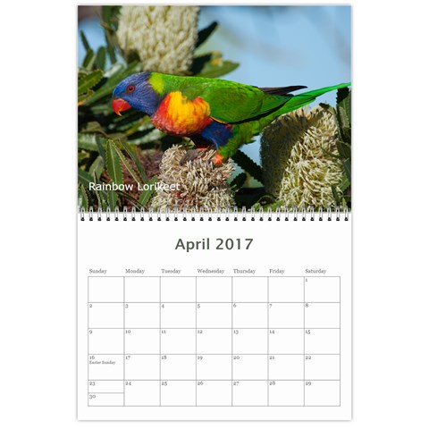 2017 Calendar By P Wells Apr 2017
