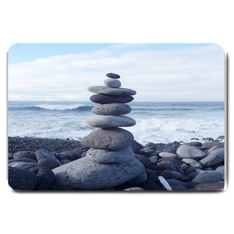 Stacking Stones Zen Balance Formated Template  For Doormat Matching Set  : S By Pamela Sue Goforth 30 x20  Door Mat