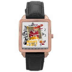 halloween - Rose Gold Leather Watch 